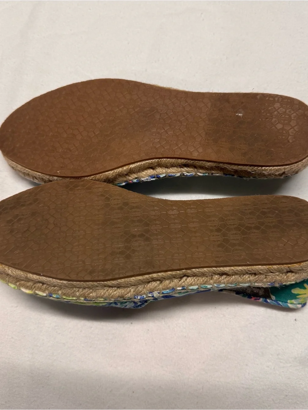 Lilly Pulitzer Blue & Green Printed Espadrille Flats